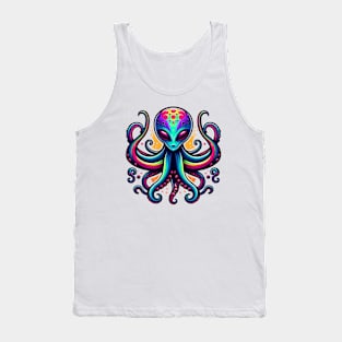 colorful octopus alien Tank Top